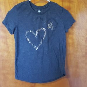 Girls short sleeve with heart design